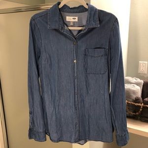 Old Navy Denim Shirt, Medium Tall